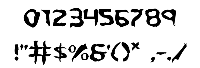 Kreeture Warped Font OTHER CHARS
