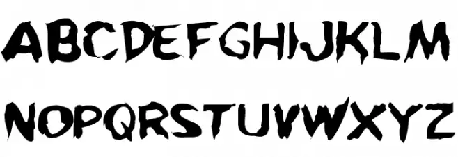 Kreeture Warped Schriftart Groß