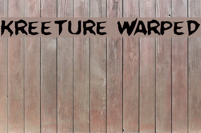 Kreeture Warped Font examples