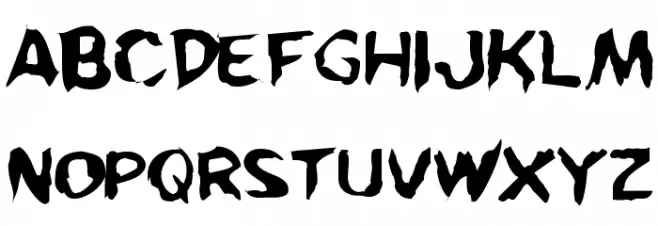 Kreeture Warped Schriftart Kleinbuchstaben