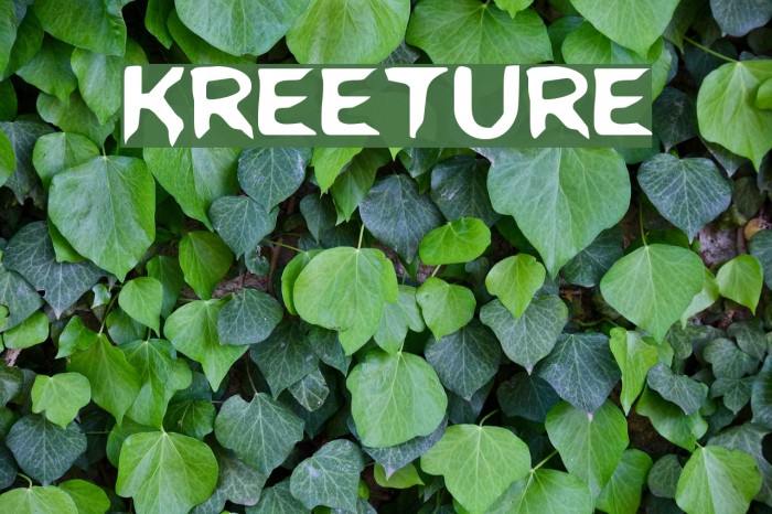 Kreeture फ़ॉन्ट examples