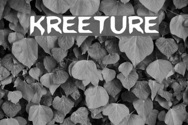 Kreeture Font examples