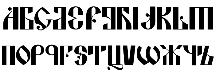 Kremlin Alexander Bold Font LOWERCASE