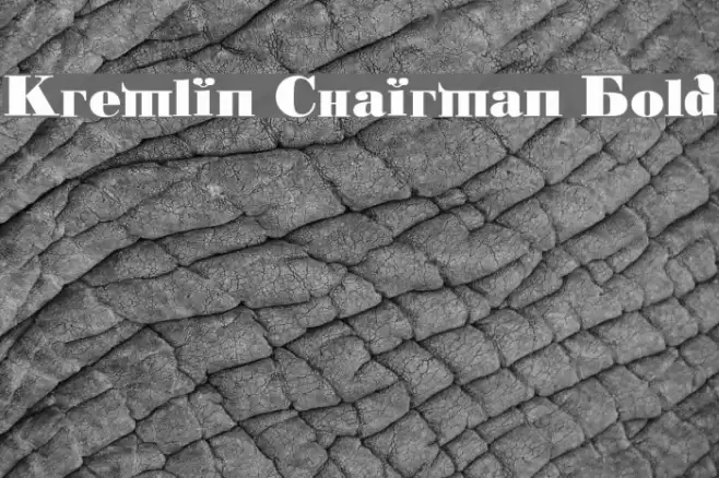 Kremlin Chairman Bold Font examples