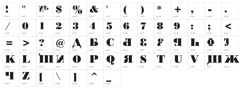 Kremlin Chairman Bold Character Map