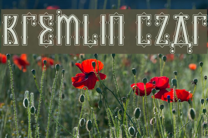 Kremlin Czar Font examples