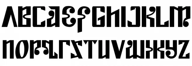 Kremlin Empire Caratteri MINUSCOLO