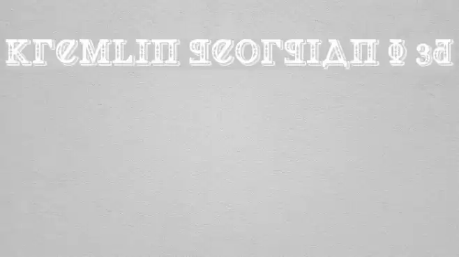 Kremlin Georgian I 3D Font examples