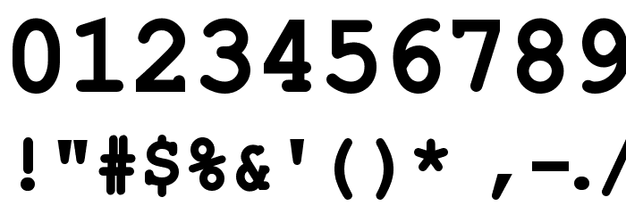 Kremlin Kourier II Bold Font OTHER CHARS