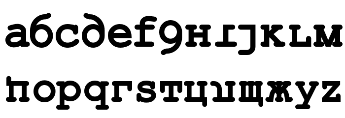 Kremlin Kourier II Bold Font LOWERCASE