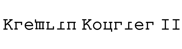 Kremlin Kourier II Font