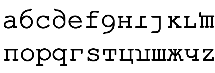 Kremlin Kourier II Font LOWERCASE