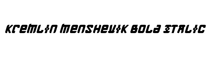 Kremlin Menshevik Bold Italic  Frei Schriftart Herunterladen