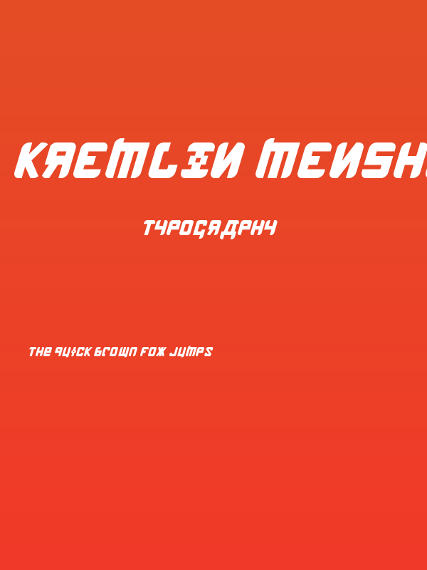 Kremlin Menshevik Bold Italic Poster