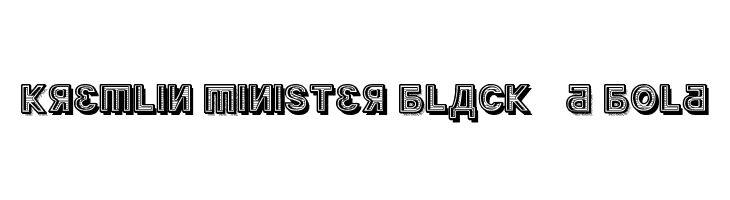 Kremlin Minister Black 3D Bold  フリーフォントのダウンロード