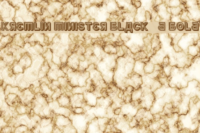 Kremlin Minister Black 3D Bold Font examples