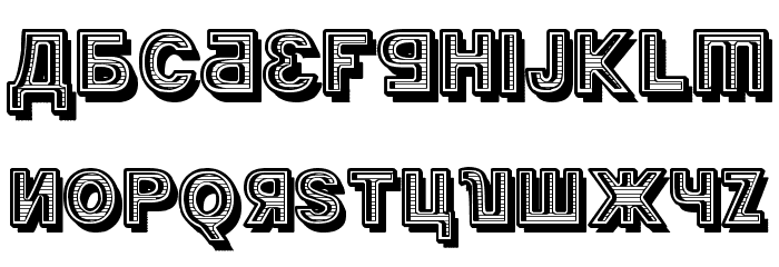 Kremlin Minister Black 3D Bold Font LOWERCASE