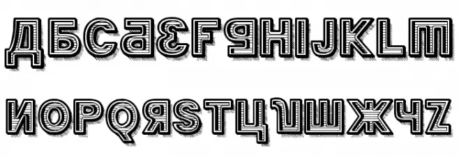 Kremlin Minister Black 3D Bold Caratteri MAIUSCOLE