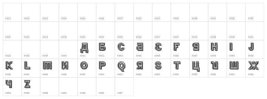 Kremlin Minister Black 3D Bold Character Map