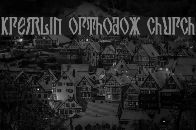 Kremlin Orthodox Church Font examples