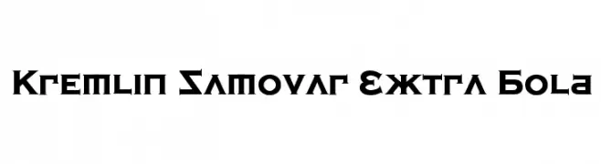 Kremlin Samovar Extra Bold  Fuentes Gratis Descargar
