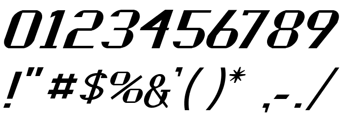 Kremlin Soviet Italic Font OTHER CHARS