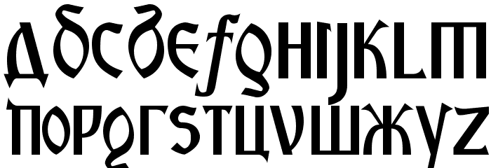 Kremlin Starets Font LOWERCASE