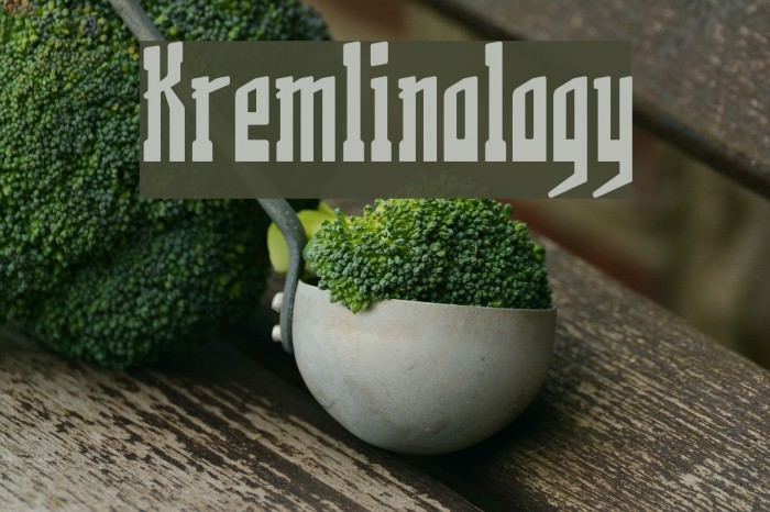 Kremlinology Font examples