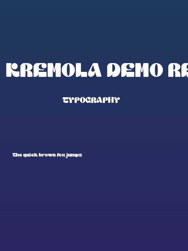 Kremola DEMO Regular Poster