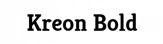 Kreon Bold  Frei Schriftart Herunterladen