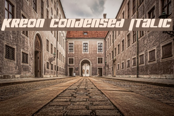 Kreon Condensed Italic Example 1