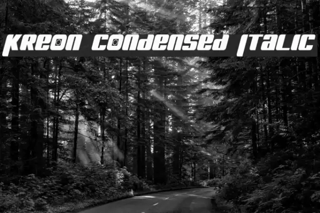 Kreon Condensed Italic Font examples