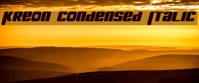 Kreon Condensed Italic Example 3