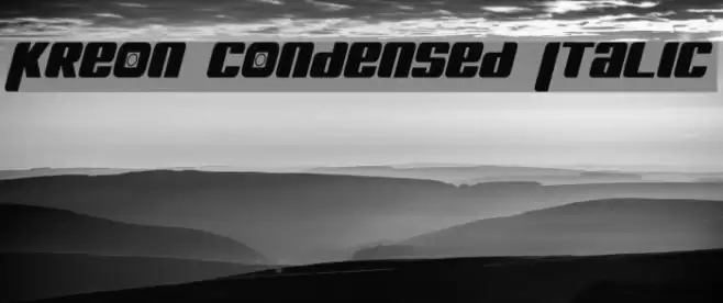 Kreon Condensed Italic Font examples