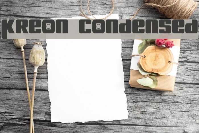 Kreon Condensed Font examples