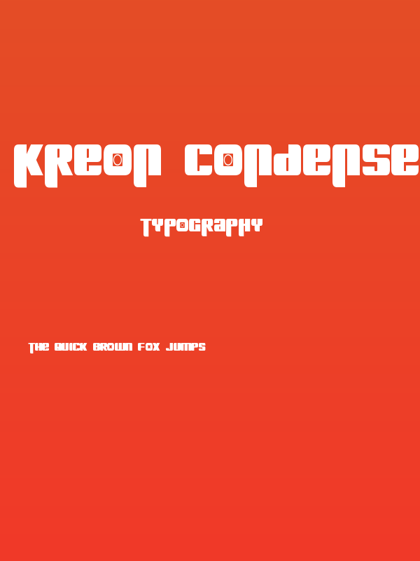 Kreon Condensed Poster