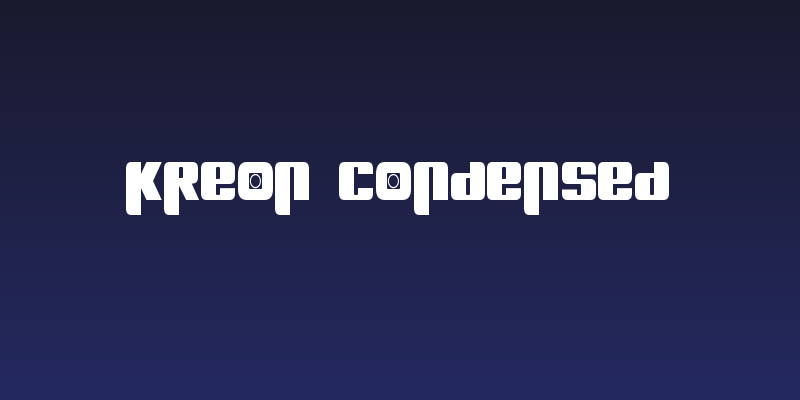 Kreon Condensed Social Header