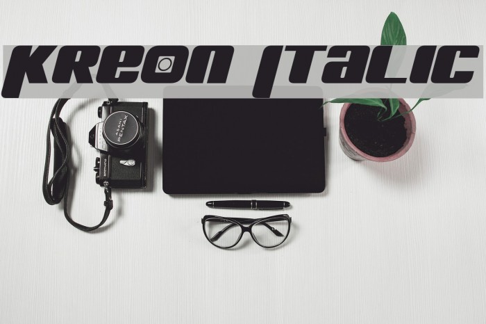 Kreon Italic Example 1