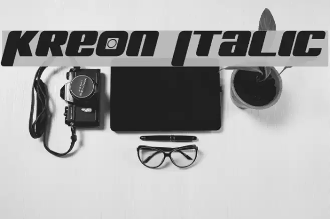 Kreon Italic Font examples