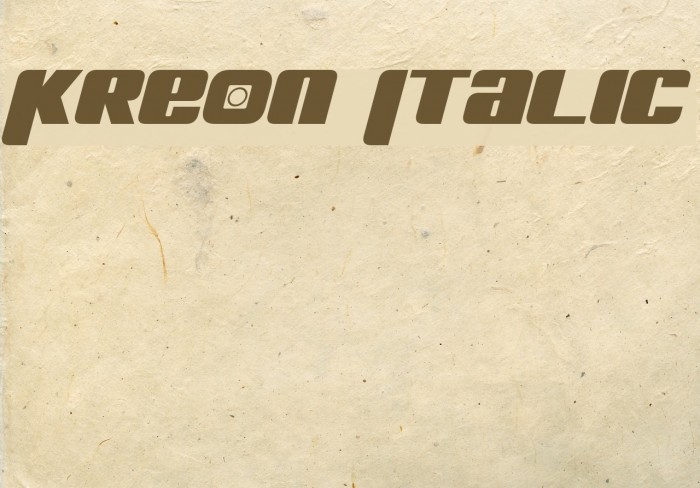 Kreon Italic Example 3