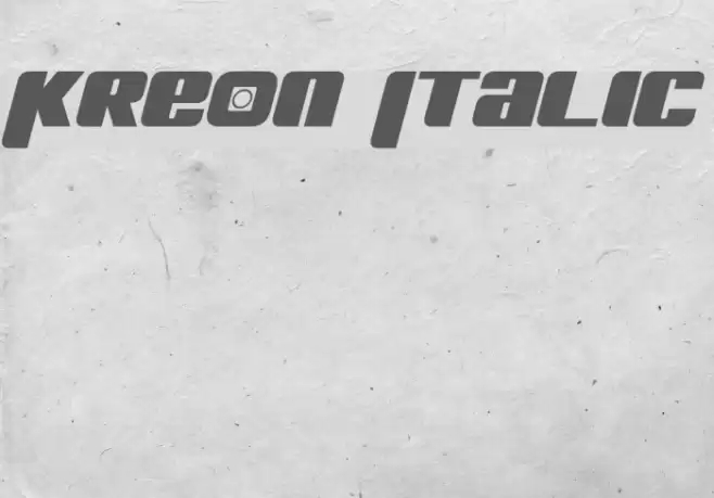 Kreon Italic Font examples