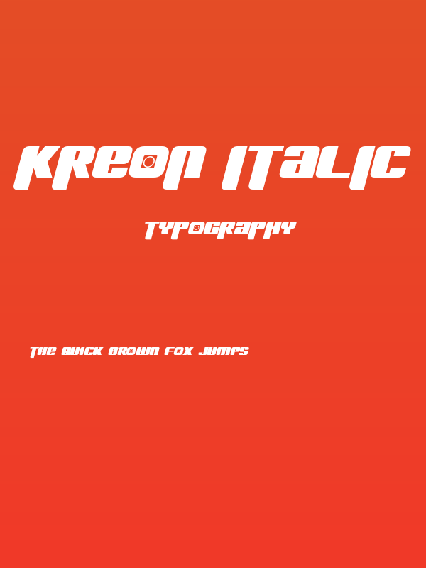 Kreon Italic Poster