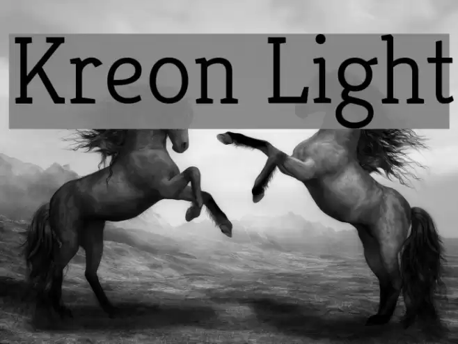 Kreon Light Font examples
