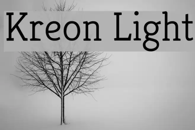 Kreon Light Font examples