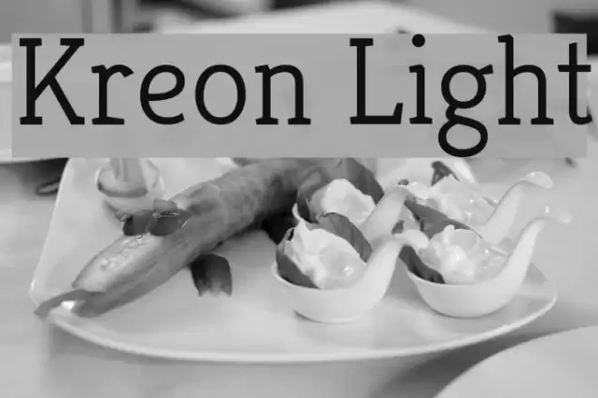 Kreon Light Font examples