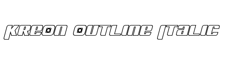 Kreon Outline Italic  Free Fonts Download