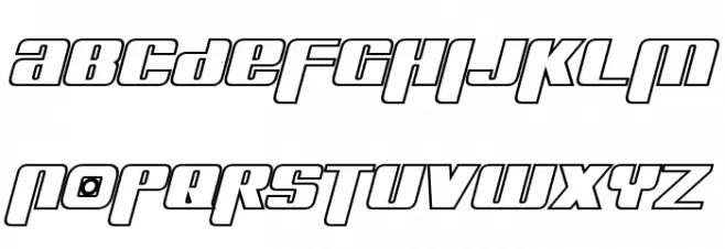 Kreon Outline Italic Шрифта ВЕРХНИЙ
