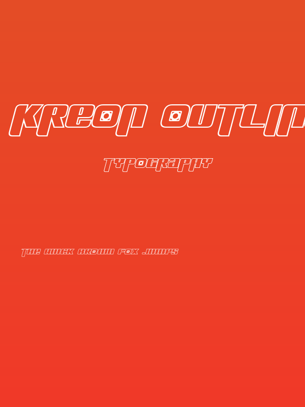 Kreon Outline Italic Poster