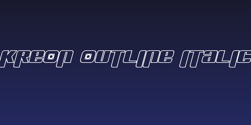 Kreon Outline Italic Social Header