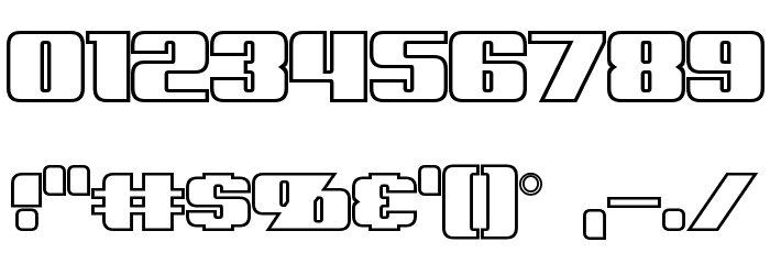 Kreon Outline Font OTHER CHARS